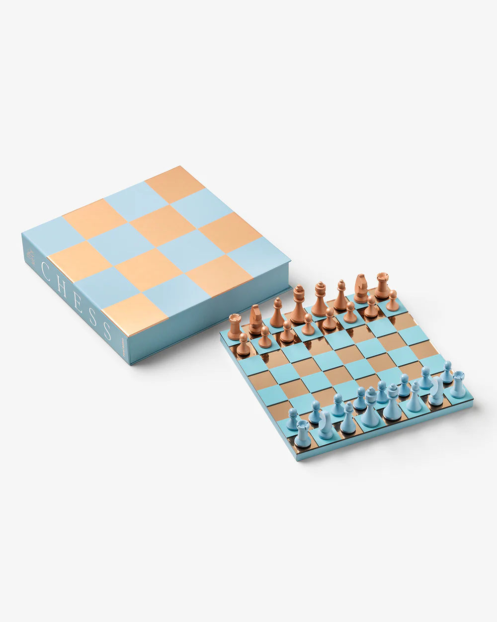 Classic - Art Of Chess Mirror, Light Blue/Copper Dekor