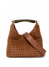 Boomerang Woven Leather Cognac Vesker