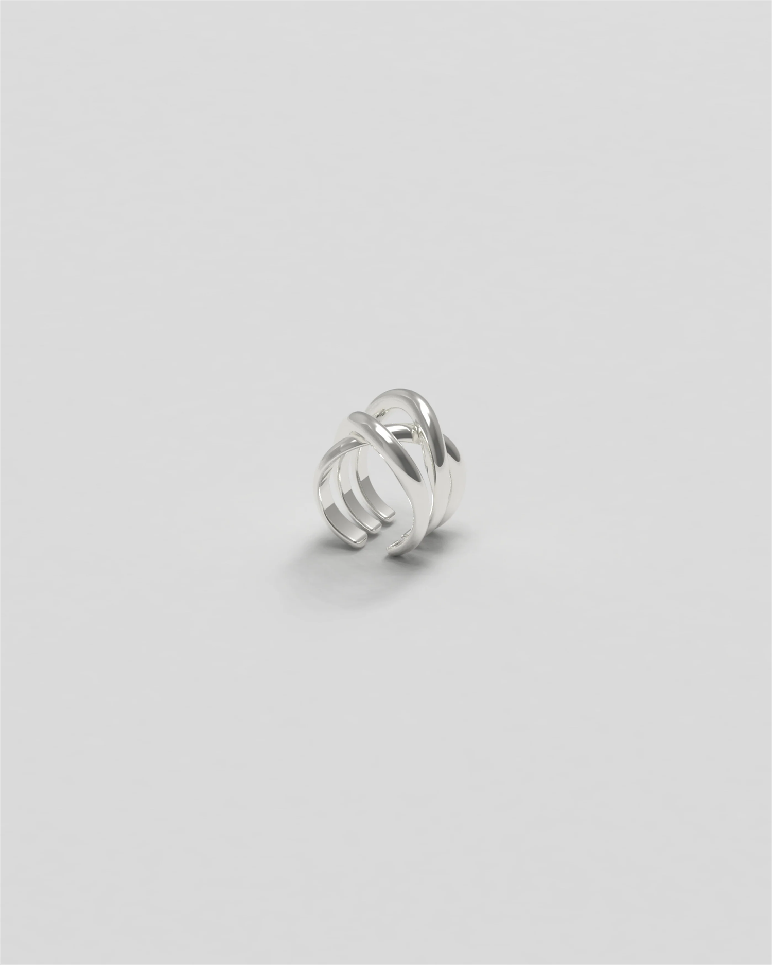 Thorn Ear Cuff Triple Silver Øredobber