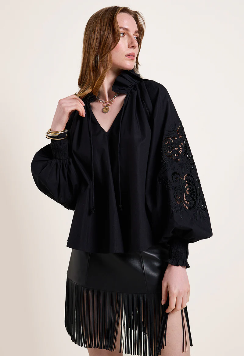 Antonina Top Onyx Black Bluser