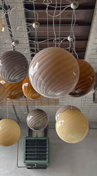 Ø30 Murano Pendel Grå Brun Lamper