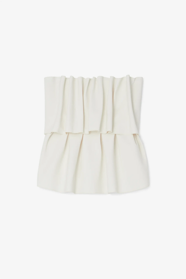 Sculpted Tube Top White Bluser