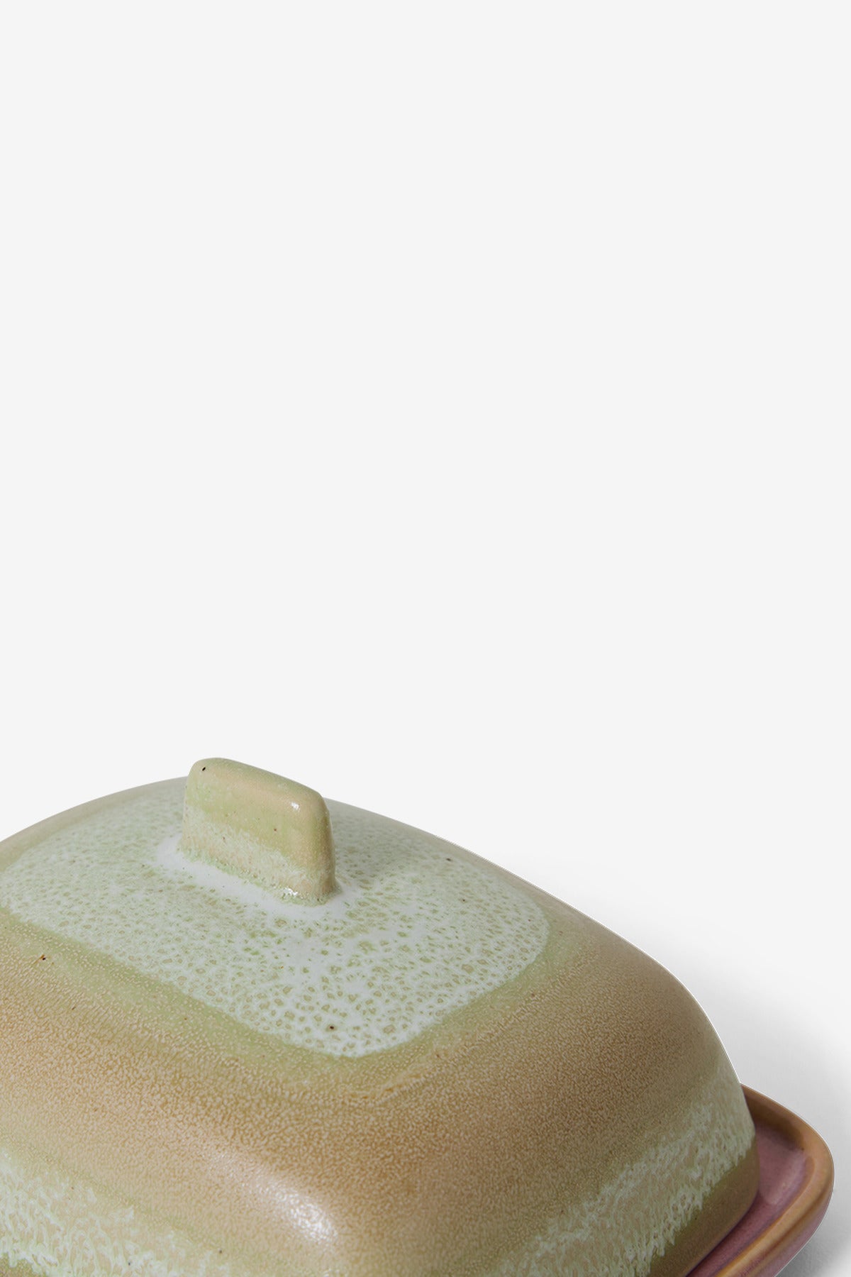 70s ceramics: butter dish, skyline