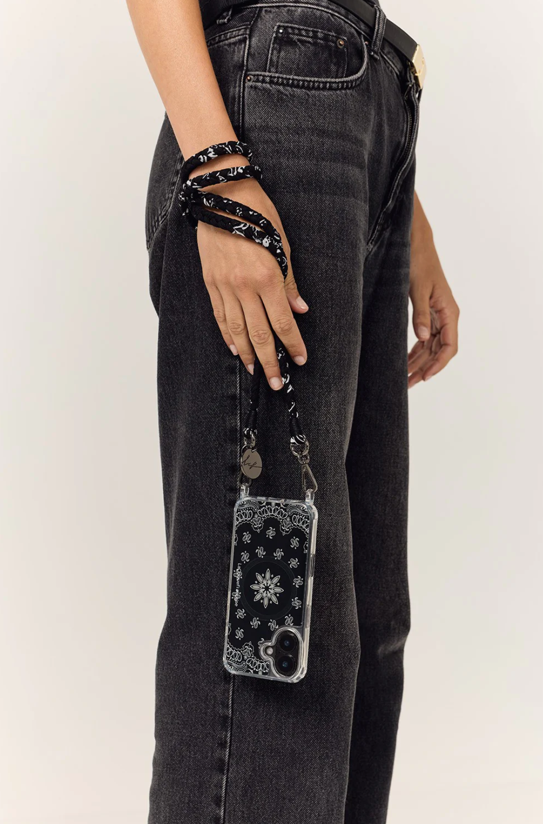 Accessories | Della Bandana Noir Tresse