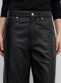 Baggy Leather 5 Pkt Black Bukser