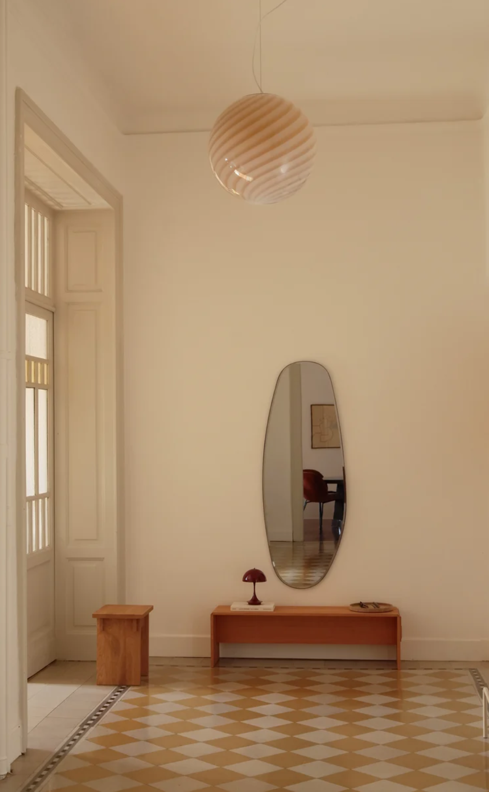 Ø40 Murano Pendel Crem Karamel Lamper