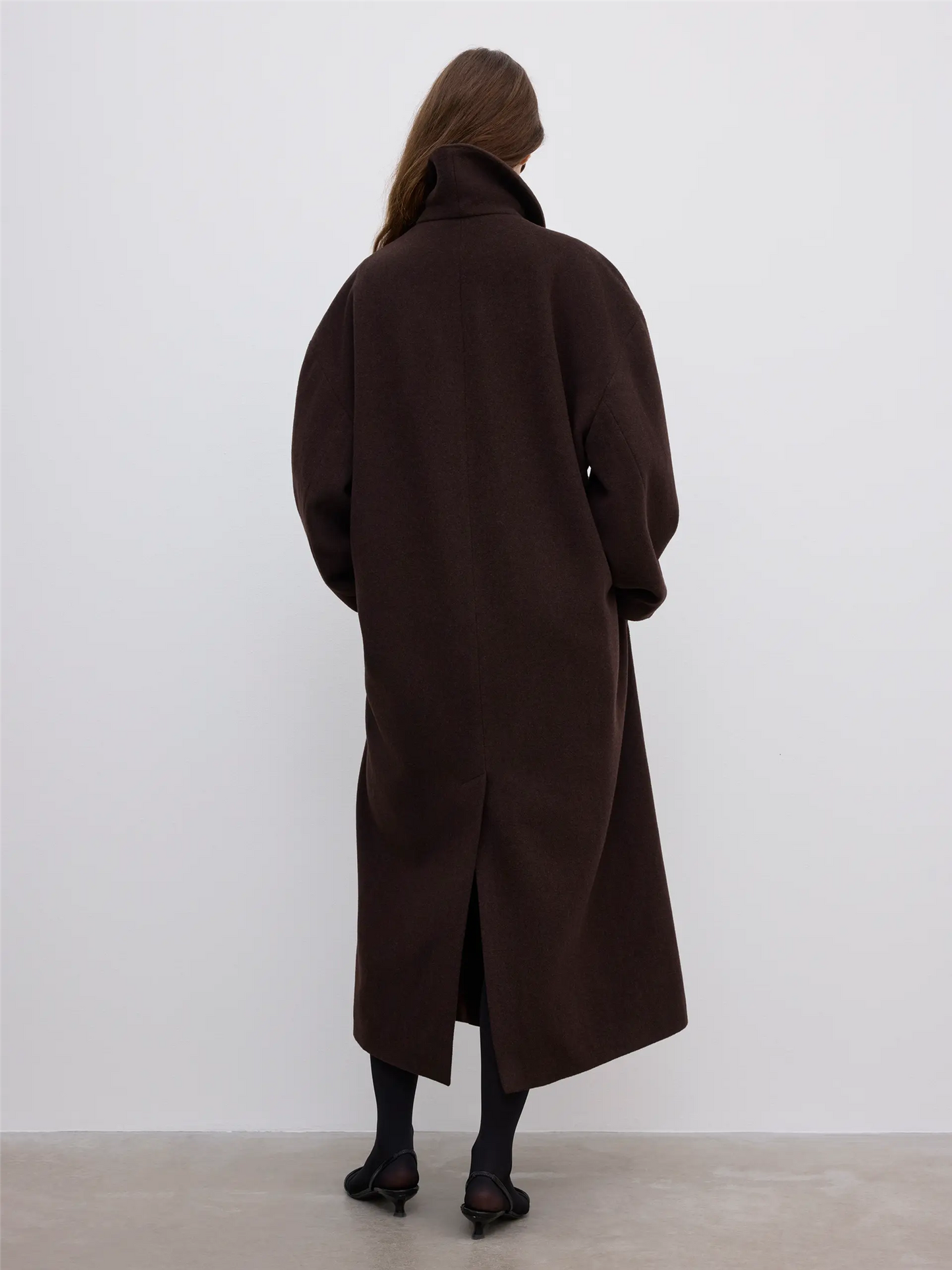 Relaxed Wool Coat Chocolate Brown Yttertøy
