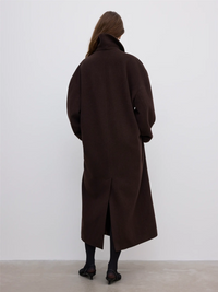 Relaxed Wool Coat Chocolate Brown Yttertøy