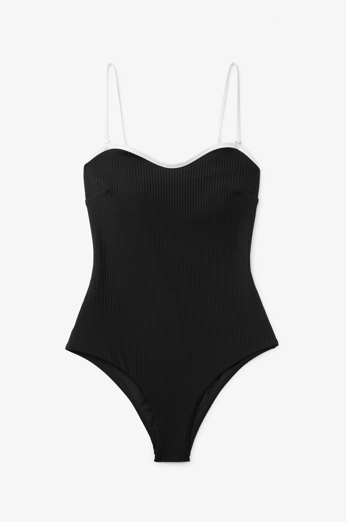 New Ribbed Swimsuit Black Badetøy