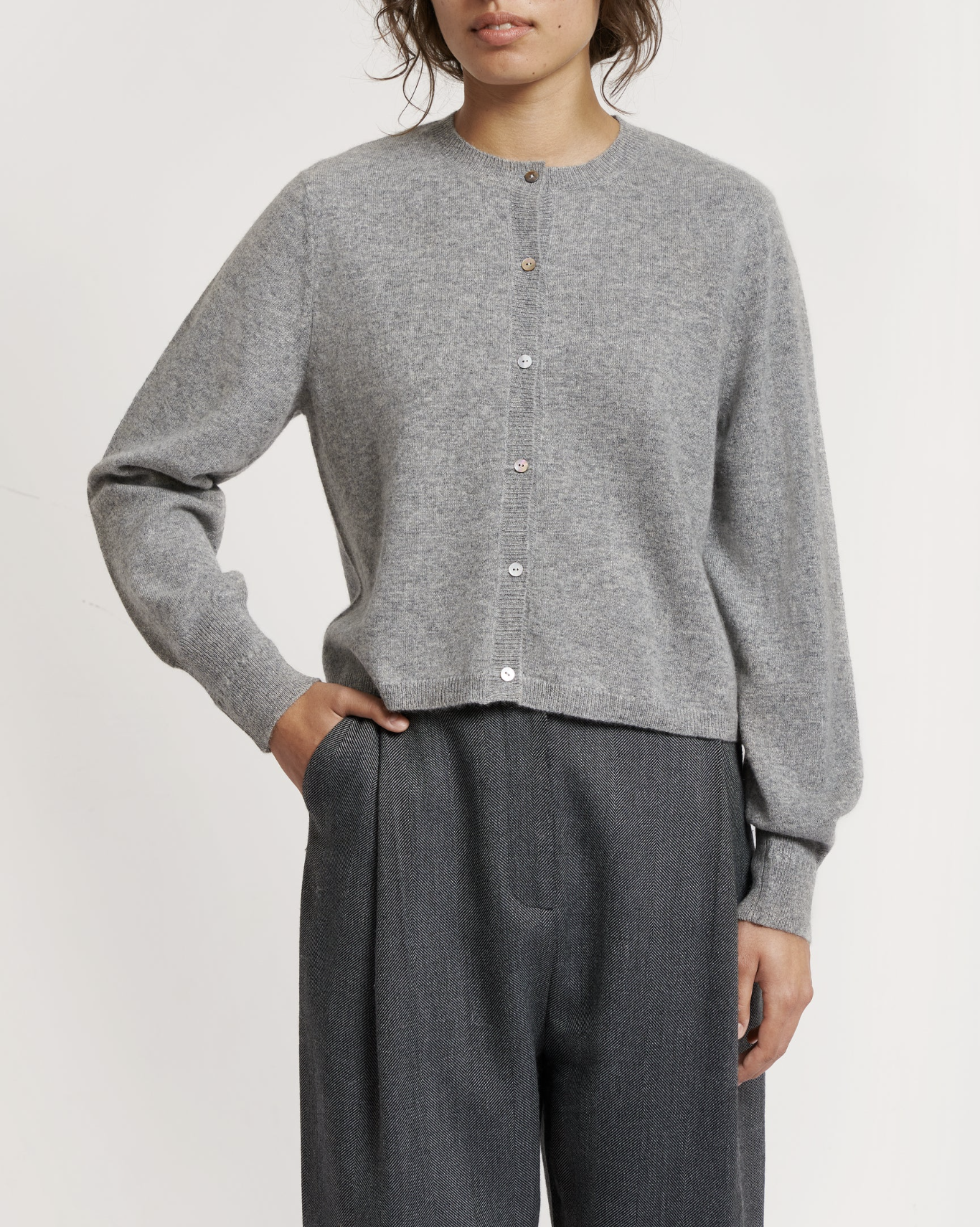 Quinn Cardigan Mid Grey Cardigans
