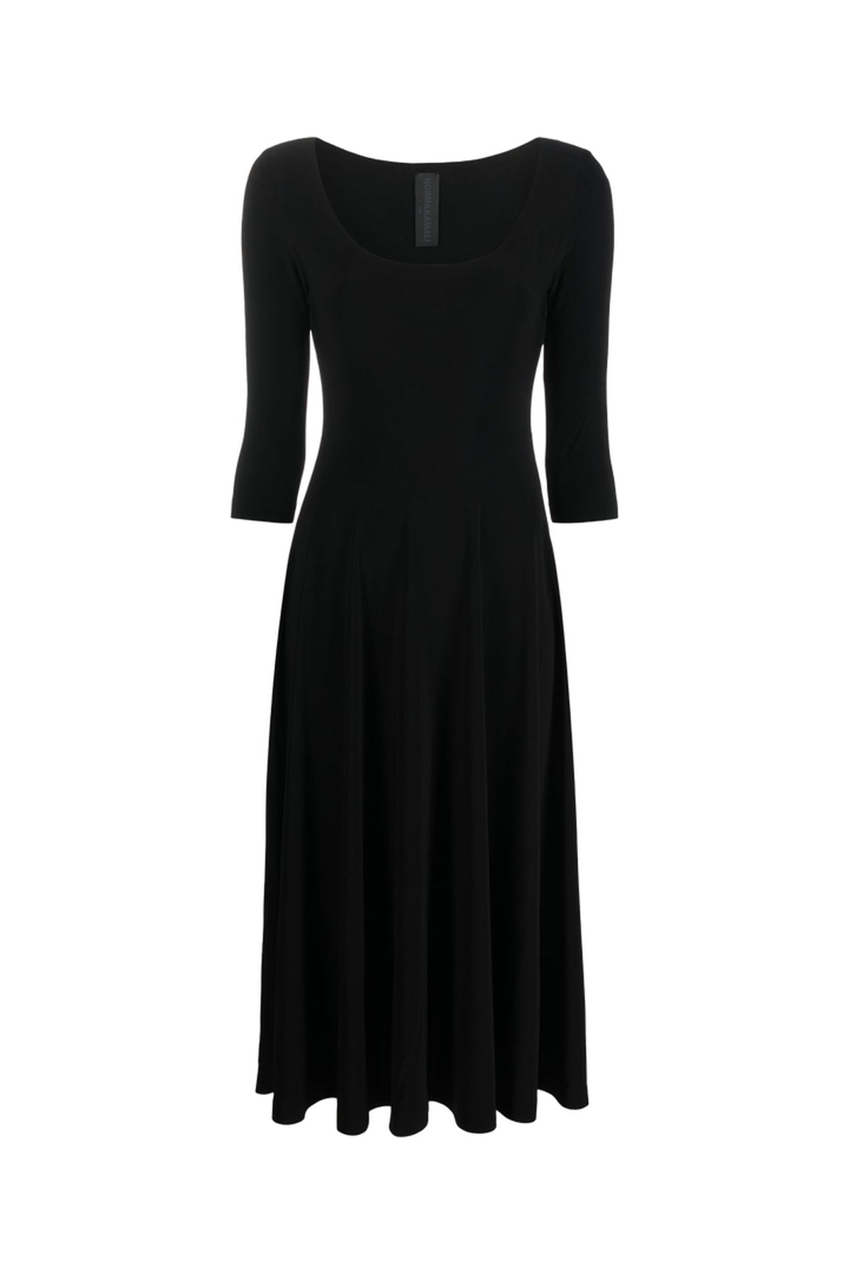 Long Sleeve Reversible Scoop Neck Flaired Dress