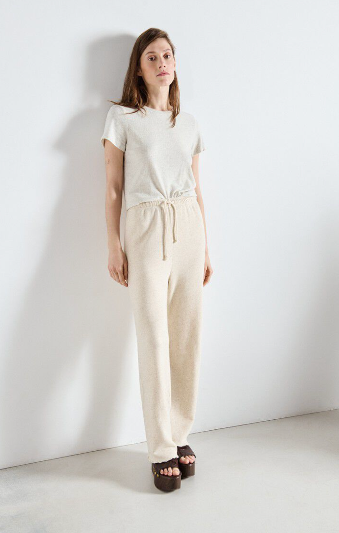 Itonay Pants Ecru Melange Bukser