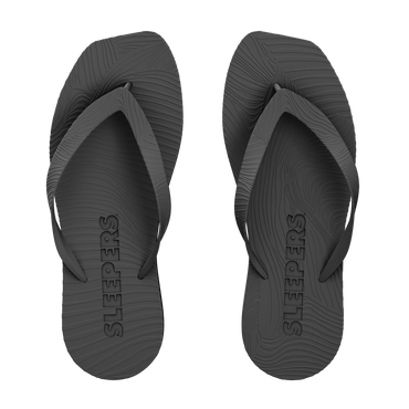 Tapered Platform Flip Flop Black Sko