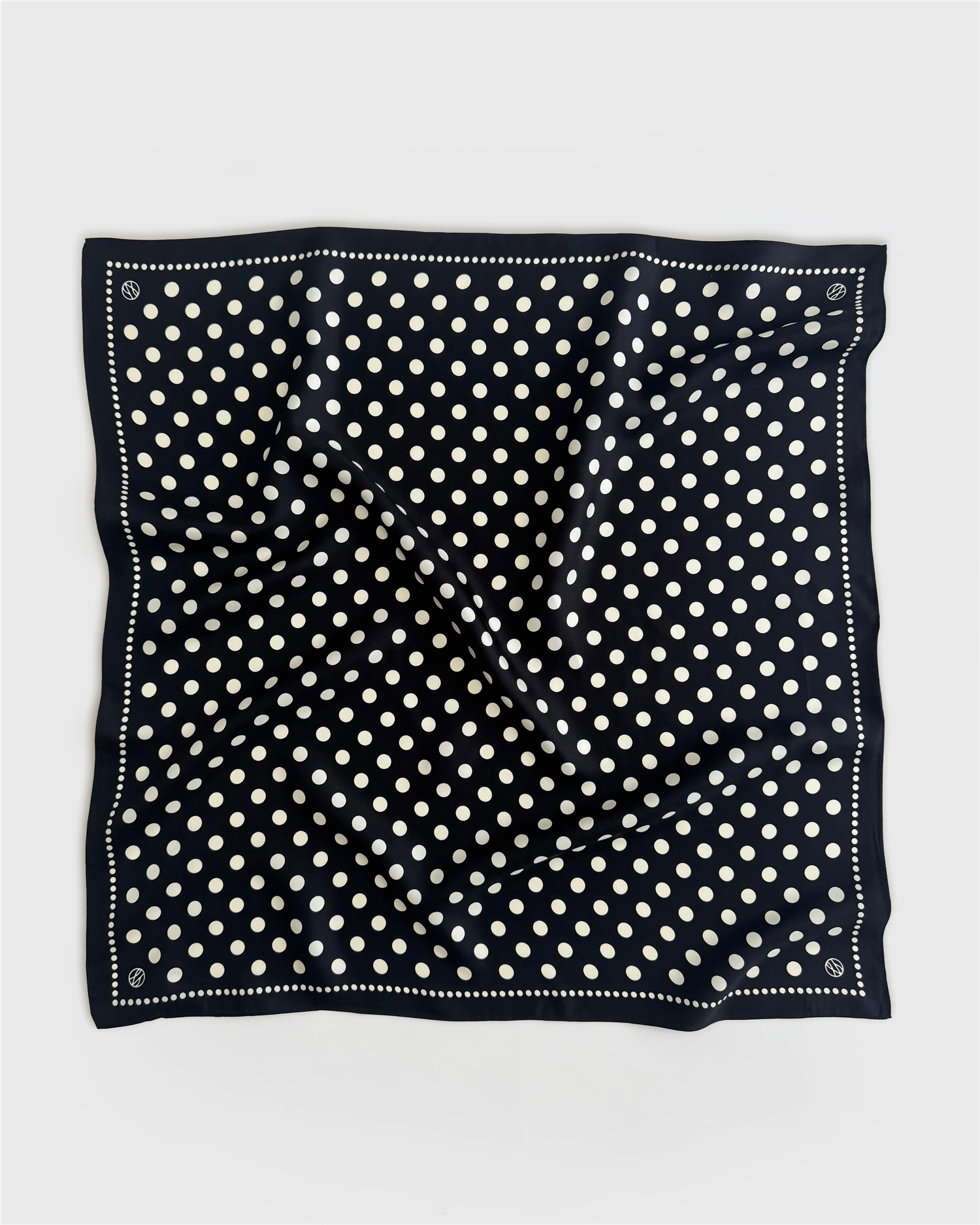 Polkadot Scarf Navy & Cream Skjef