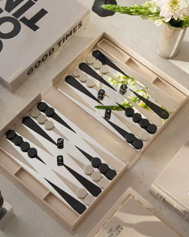 Classic - Art Of Backgammon Mirror, Beige/Clear Dekor