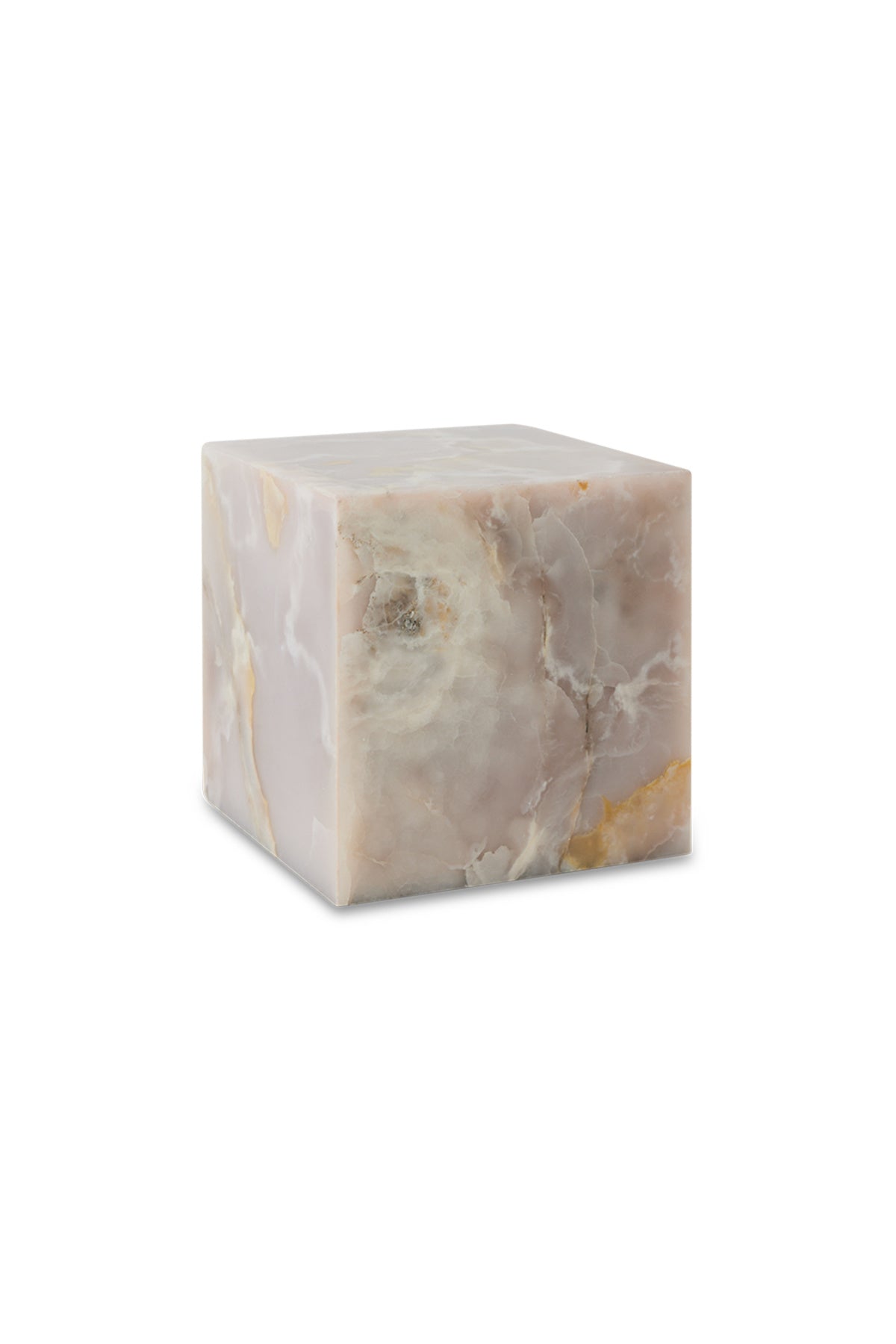 Pink onyx block table