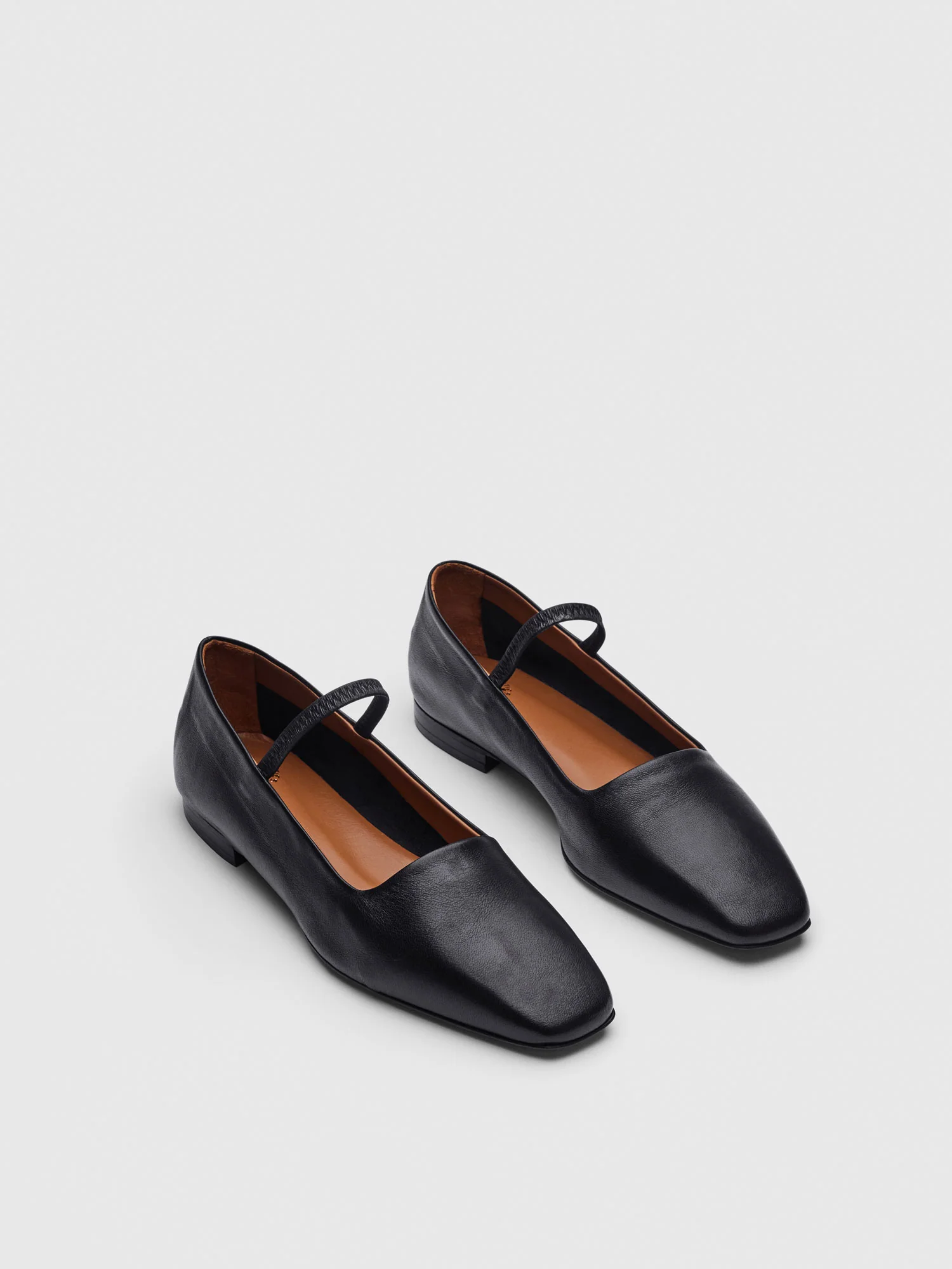 Petina Black Nappa Flats Sko