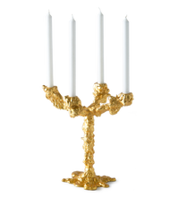 Drip Candle Holder 4-arms Gold Lysestaker