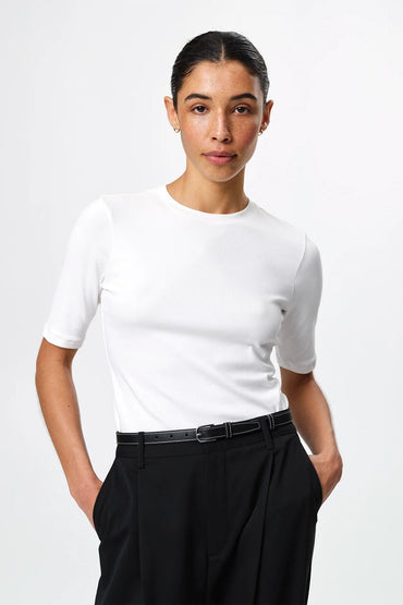 T-skjorter | Marianne Rib Tee - White