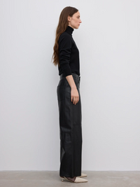 Baggy Leather 5 Pkt Black Bukser