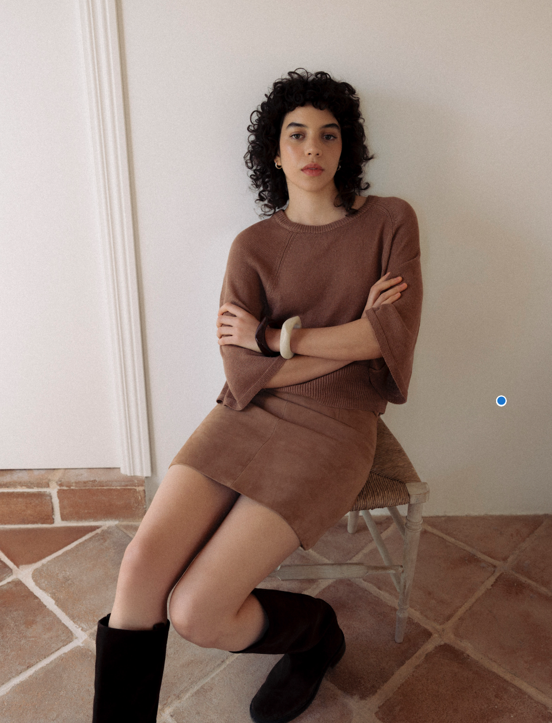 Liliana Suede Skirt Marrone Skjørt