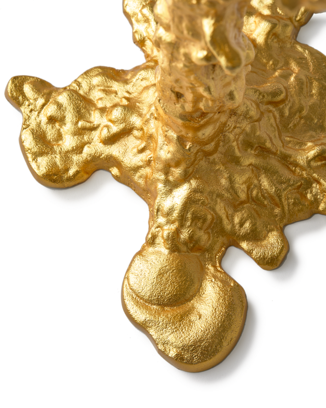 Drip Candle Holder 4-arms Gold Lysestaker