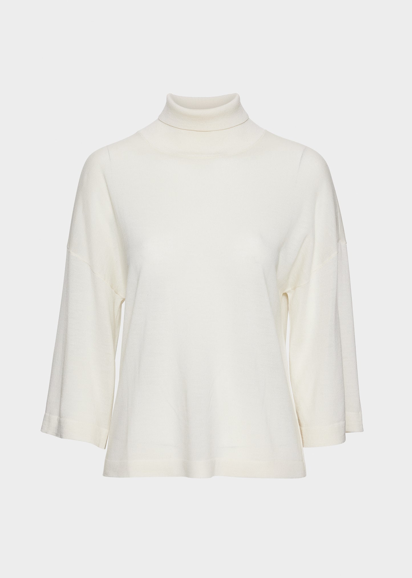 Tia Merino Knit White Gensere