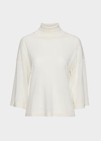 Tia Merino Knit White Gensere