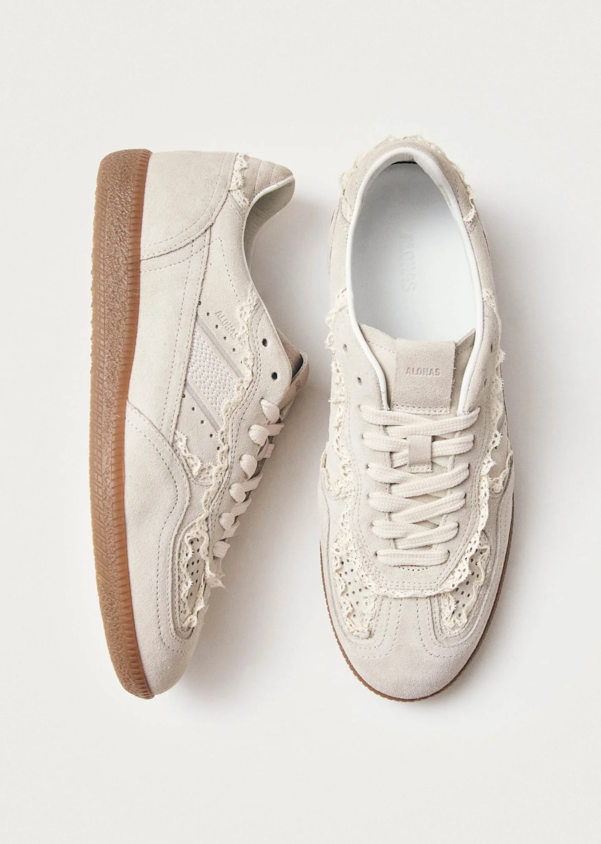 Tb.490 Crochet Cream Leather Sneakers Sko