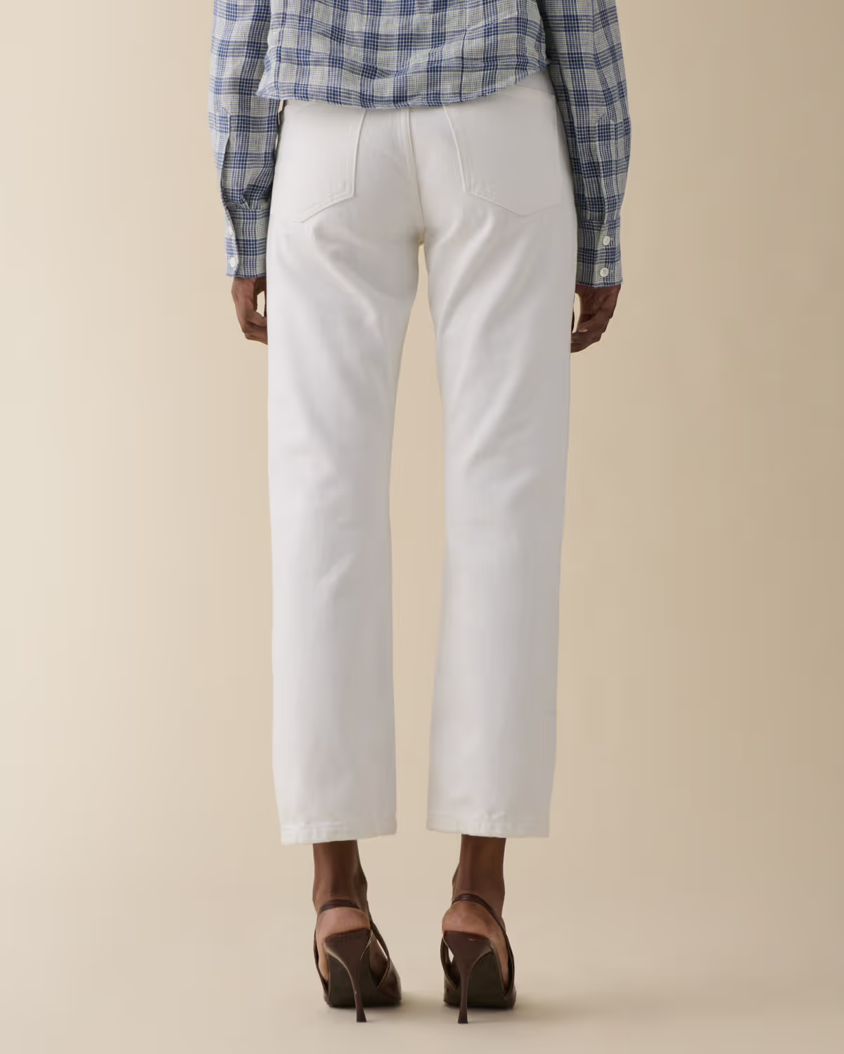 Sisli Cropped Jeans Natural White Bukser