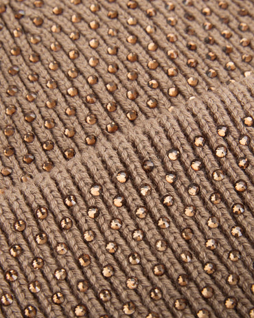 Embellish Beanie Brown Lue
