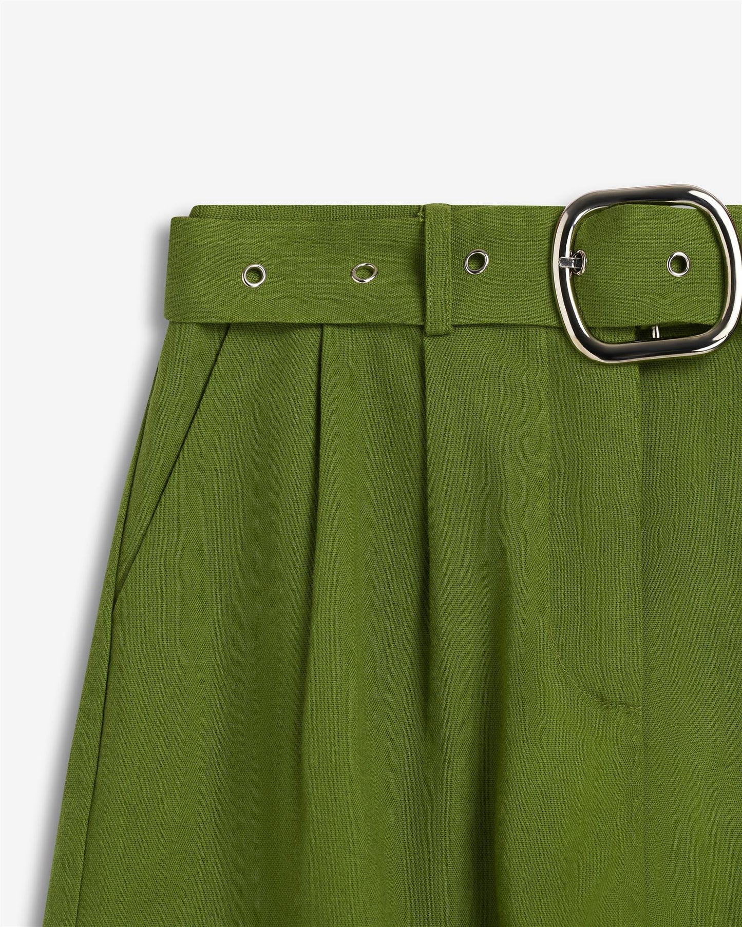 Zephyr Linen Shorts Leaf Green Shorts