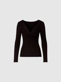 Polly Knit Mocha Gensere