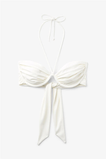 Billow Bikini Top Creme White Badetøy