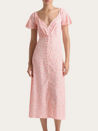 Aurelie Midi Dress Micro Calla Print Kjoler