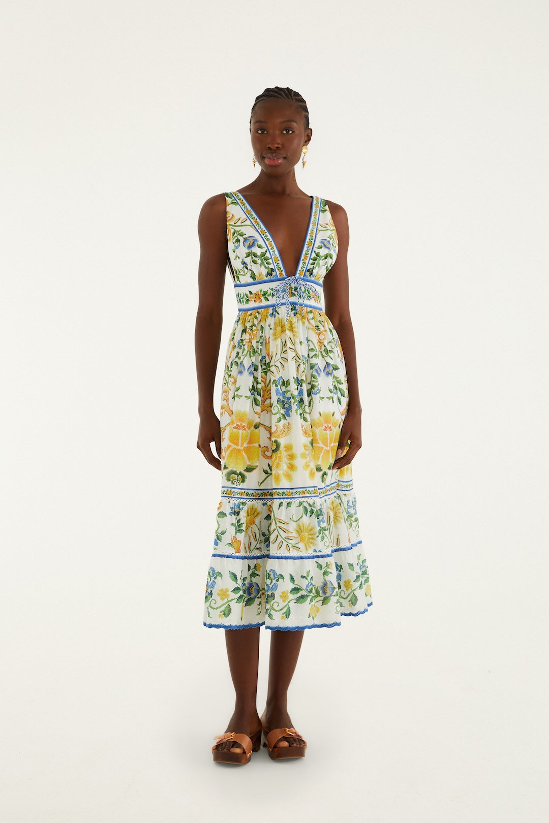 Kjoler | Emily Floral Tapestry - Off-white