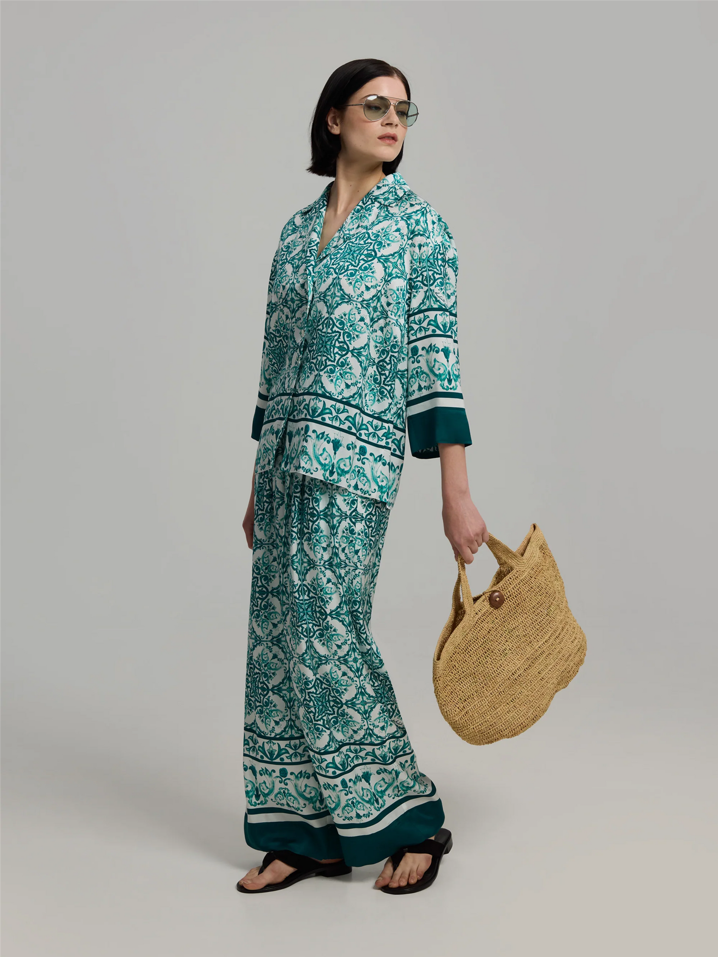 Bukser | Karie 2 Trousers Teal Majolica