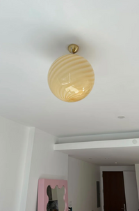 Ø40 Murano Pendel Gul Swirl Lamper