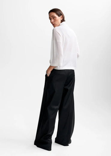 Tia Merino Knit White Gensere