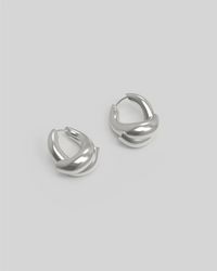 Rose Hoop Small Silver Øredobber