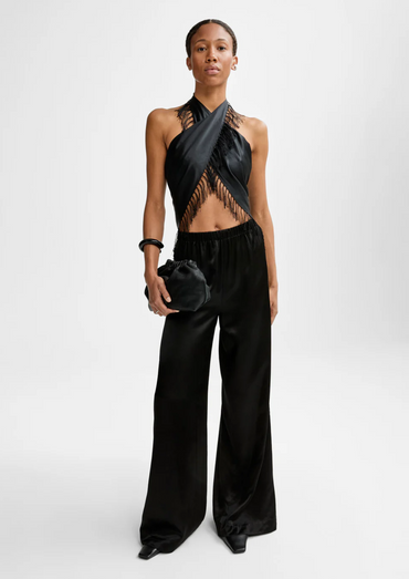 Mali Silk Scarf Black Skjerf