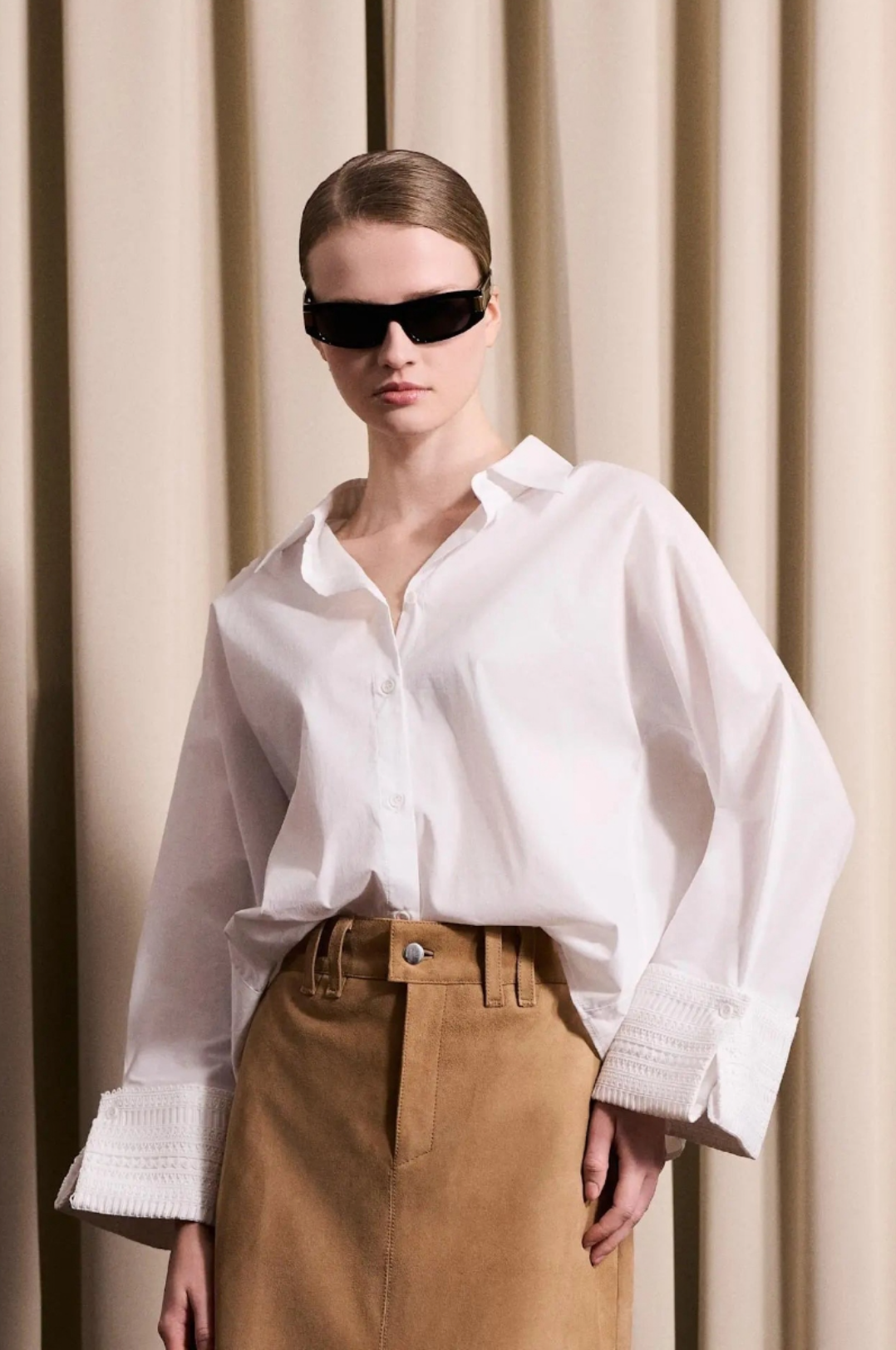 Atari Lace Shirt Bright White Bluser