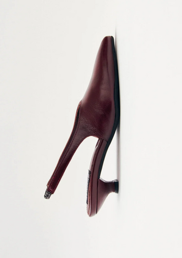 Eros Burgundy Leather Mules Sko