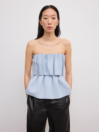Sculpted Tube Top Dove Blue Bluser