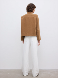 Short Curved Jacket Camel Yttertøy