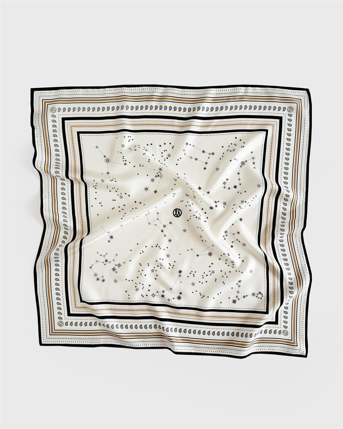 Skjerf | Zodiac Scarf - White/Sand/Black/Cheddar