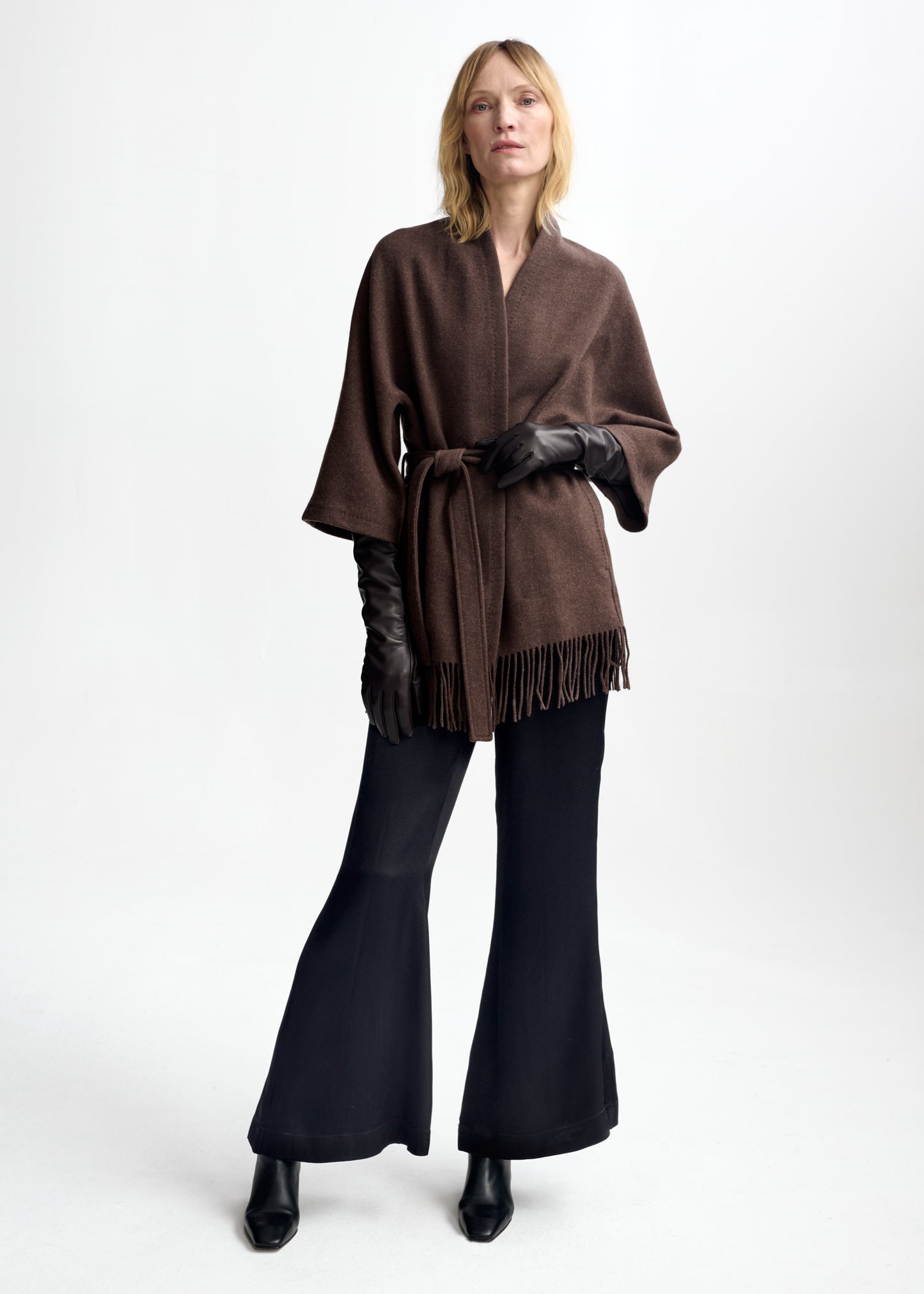 Akila Lambswool Jacket Brown Cardigans