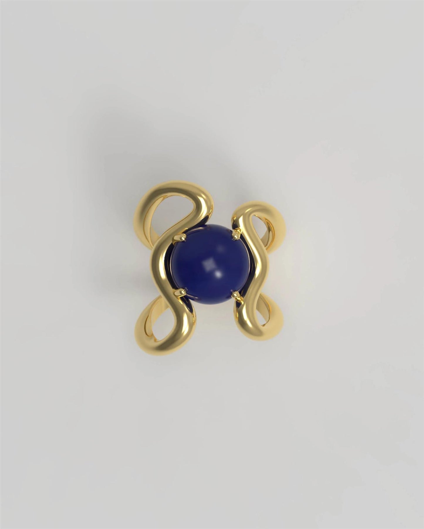 Reef Ring Lapis Gold Ringer