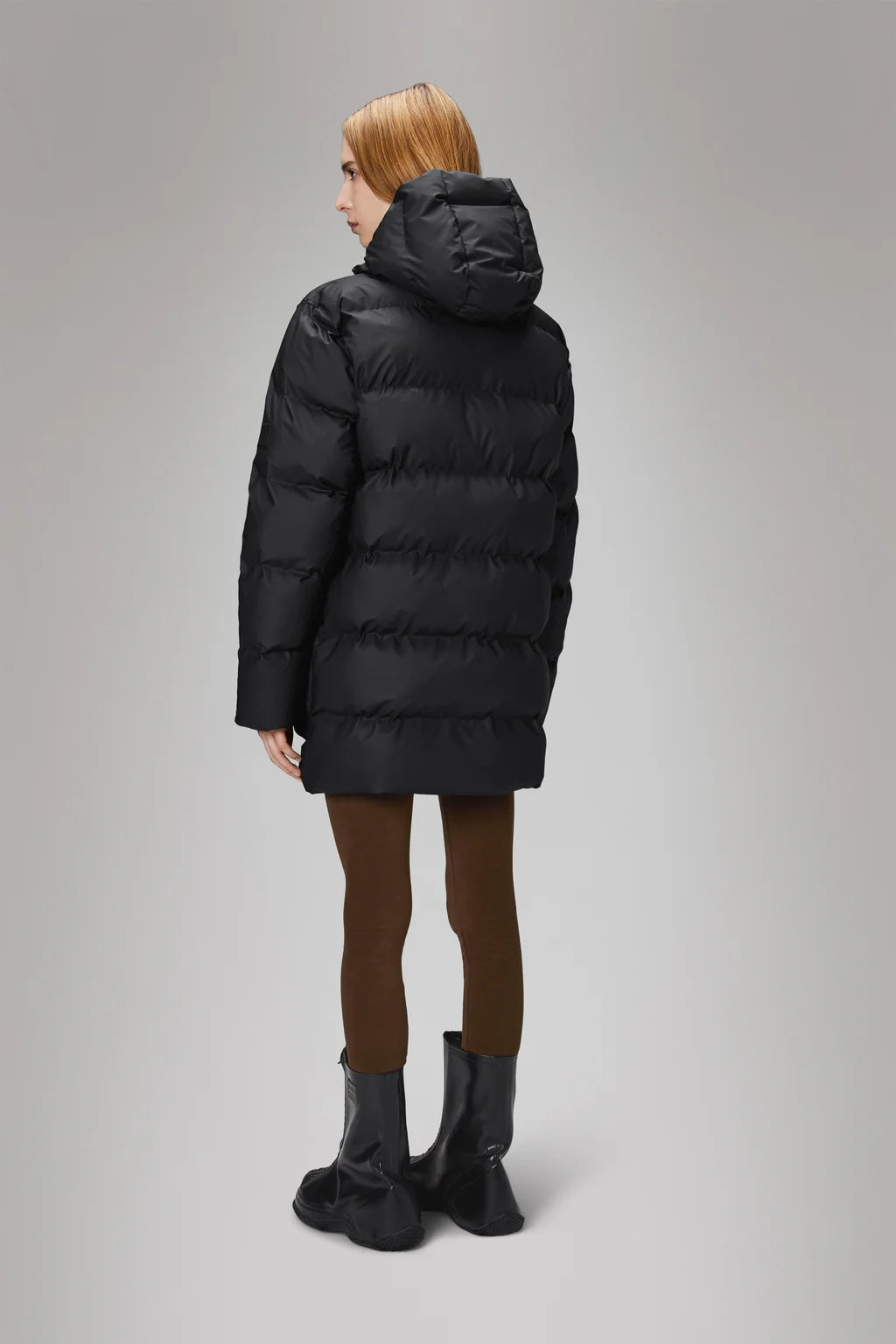 Alta Long Puffer Cargo Jacket Black Yttertøy