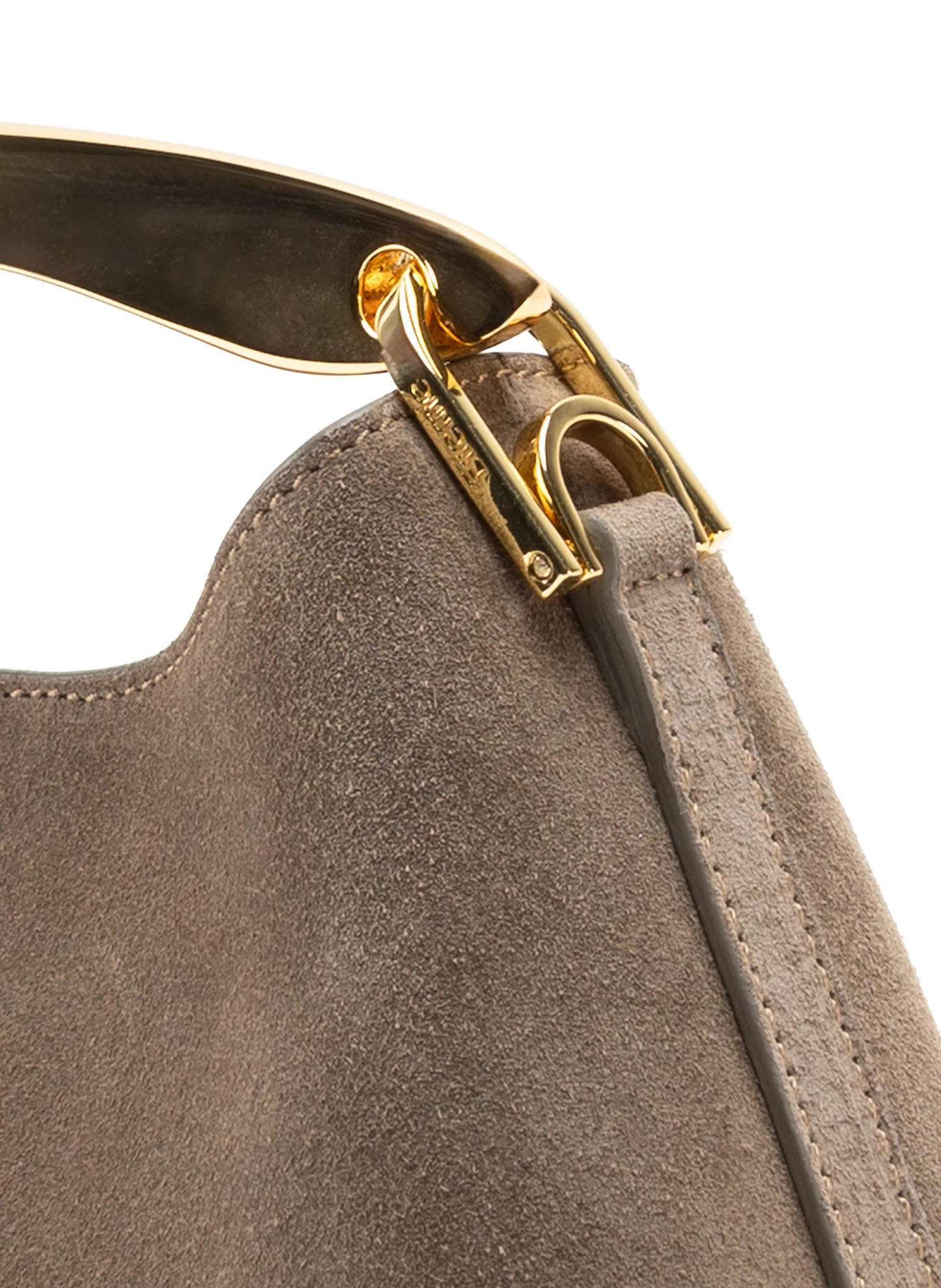 Mini Boomerang Suede Taupe Vesker